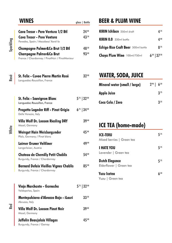 SHIN Wines Beer Icetea