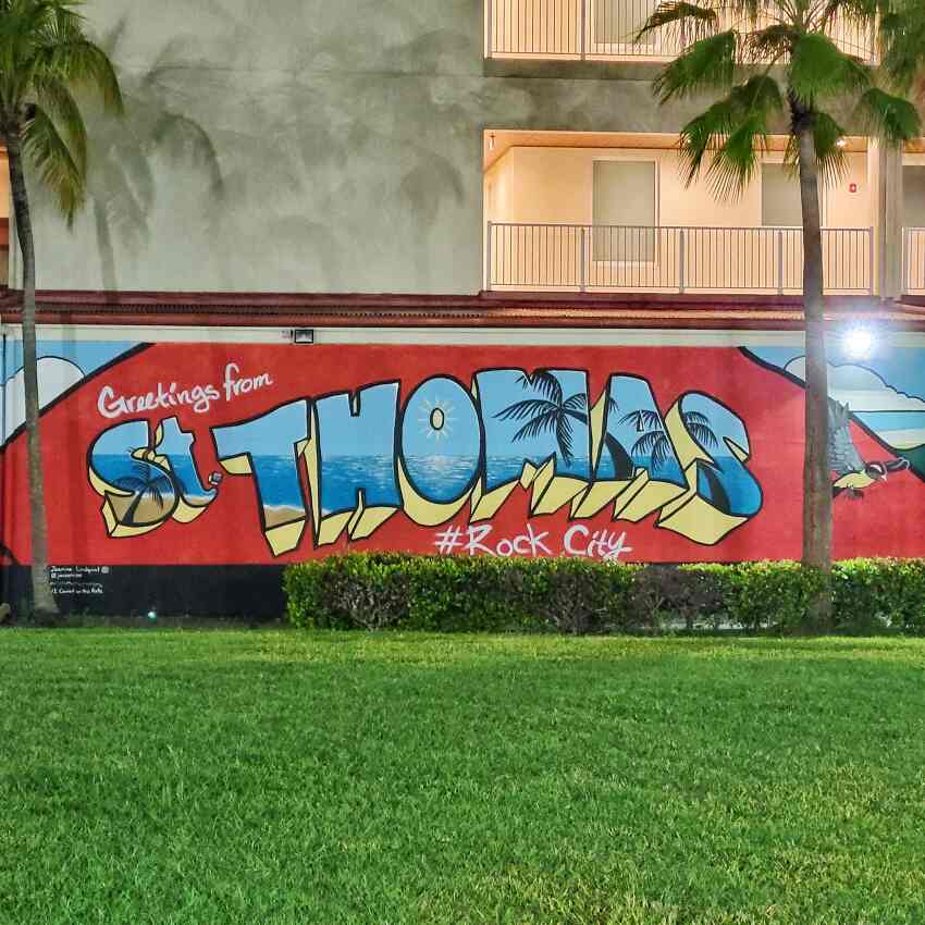 Greetings from St Thomas Rock City Wall Mural