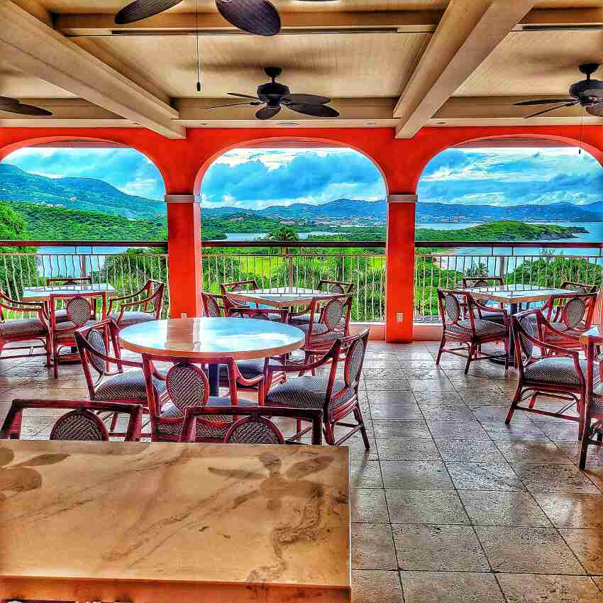 The restaurant at The Buccaneer Beach and Golf Resort St Croix US Virgin Islands