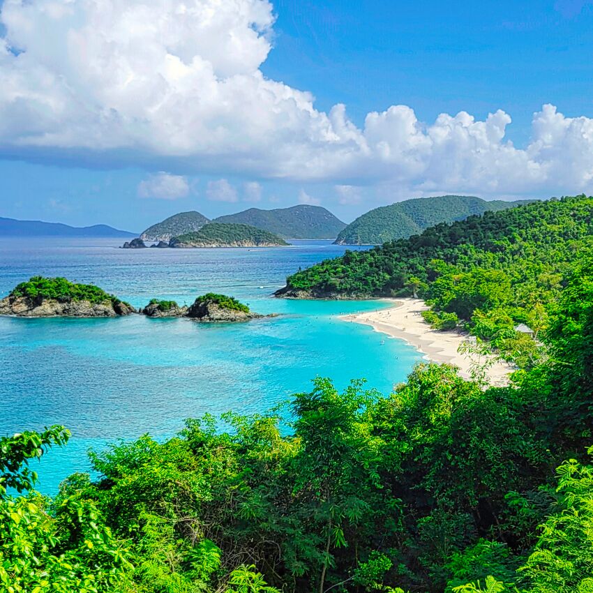 view of Trunk Bay St John USVI